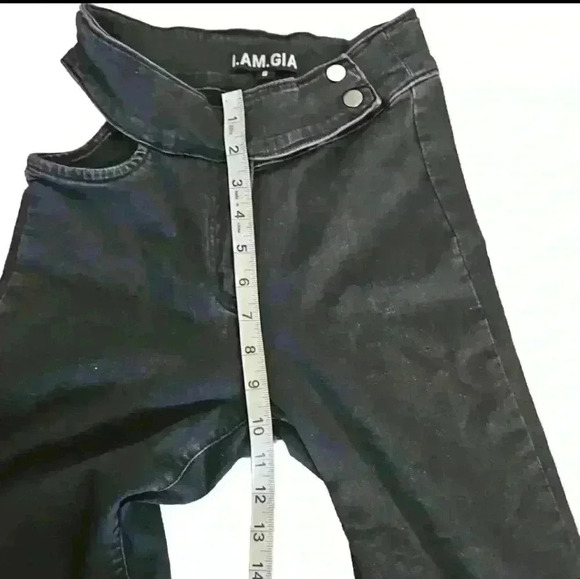 I.AM.GIA Womens Black Kayla Cut Out Jeans S - Picture 12 of 13